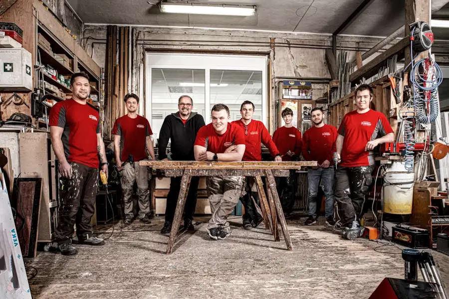 Team bei einem Businessshooting